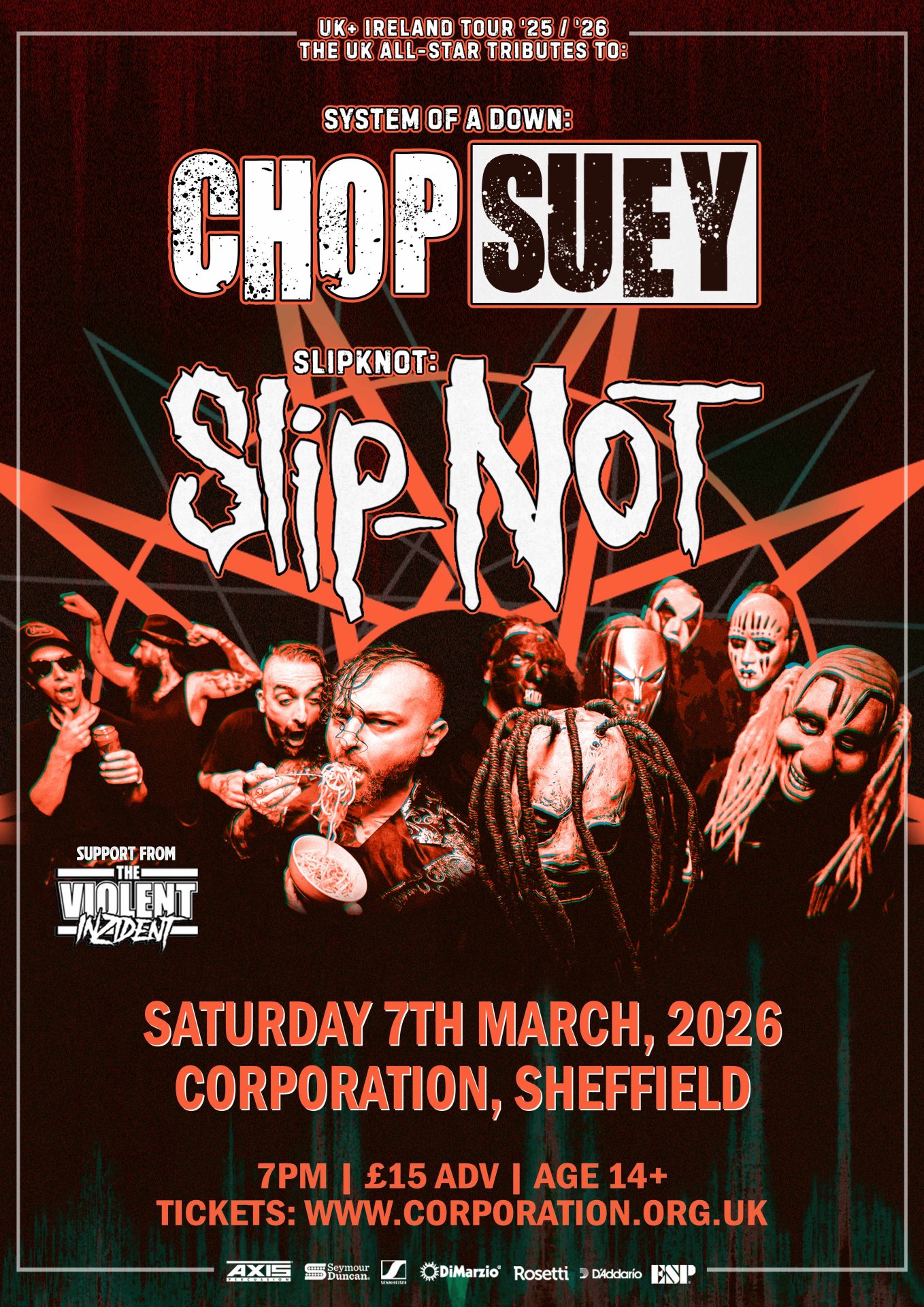 System of a Down Tour 2026 Concert Poster